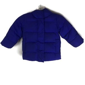 J. Crew Crewcuts Kid’s Quilted Puffer Jacket in Blue/Purple